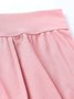 Women's  Elastic Waist H-Line Wide Leg Pants Daily Going Out Pants Lake Blue Casual Split Joint Plain Spring/Fall Pants