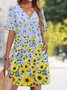 Plain Casual Dress With No