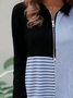 Casual Loose Multicolor Block Sweatshirt