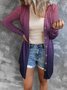 Floral Geometric Print Gradient Patchwork Mid-length Coat Cardigan