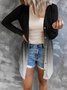 Floral Geometric Print Gradient Patchwork Mid-length Coat Cardigan