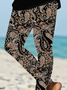 Casual Jersey Printing Paisley Leggings