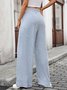 Regular Fit Cotton Casual Plain Pants