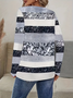 Women's Long Sleeve T-shirt Spring/Fall Gray Abstract Printing Jersey Crew Neck Daily Going Out Casual Top