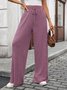 Regular Fit Cotton Casual Plain Pants
