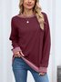 Color Block Regular Fit Crew Neck Casual Sweatshirt