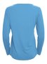 Elegant Commuting Slim Fit Three-Button Casual Solid Color Long-Sleeved Dress Top