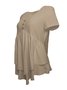 Elegant Commuting Slim Fit Three-Button Casual Solid Color Short-Sleeved Dress Top