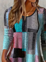 Women's Long Sleeve T-shirt Spring/Fall As Picture Abstract Printing Jersey Crew Neck Daily Going Out Casual Top