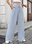 Regular Fit Cotton Casual Plain Pants
