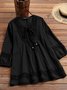 Women's Long Sleeve T-shirt Spring/Fall White Plain Jacquard Cotton Crew Neck Daily Going Out Casual Top