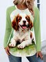 Regular Fit Animal Crew Neck Casual T-Shirt