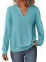 V Neck Regular Fit Casual Sweatshirt