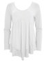 Elegant Commuting Slim Fit Three-Button Casual Solid Color Long-Sleeved Dress Top