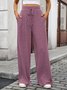 Regular Fit Cotton Casual Plain Pants