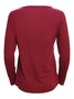 Elegant Commuting Slim Fit Three-Button Casual Solid Color Long-Sleeved Dress Top