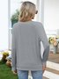 V Neck Regular Fit Casual Sweatshirt
