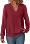 V Neck Regular Fit Casual Sweatshirt