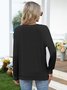 V Neck Regular Fit Casual Sweatshirt