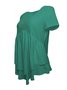 Elegant Commuting Slim Fit Three-Button Casual Solid Color Short-Sleeved Dress Top