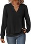 V Neck Regular Fit Casual Sweatshirt