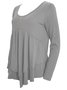 Elegant Commuting Slim Fit Three-Button Casual Solid Color Long-Sleeved Dress Top
