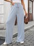 Regular Fit Cotton Casual Plain Pants