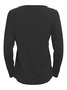 Elegant Commuting Slim Fit Three-Button Casual Solid Color Long-Sleeved Dress Top