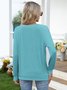 V Neck Regular Fit Casual Sweatshirt