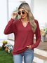 V Neck Regular Fit Casual Sweatshirt