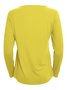 Elegant Commuting Slim Fit Three-Button Casual Solid Color Long-Sleeved Dress Top