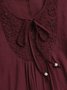 Women's Long Sleeve T-shirt Spring/Fall White Plain Jacquard Cotton Crew Neck Daily Going Out Casual Top