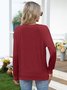 V Neck Regular Fit Casual Sweatshirt
