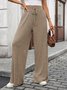 Regular Fit Cotton Casual Plain Pants