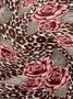 Puff Sleeve Simple V Neck Regular Fit Floral Dress