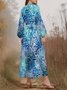 Puff Sleeve Snakeskin Regular Fit Street Dress