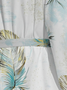 Floral Regular Fit Sexy Puff Sleeve V Neck Dress