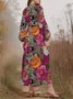 Puff Sleeve Snakeskin Regular Fit Street Dress