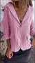 Elegant Regular Fit Cotton Stand Collar Blazer