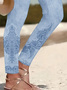 Jersey Floral Casual Leggings