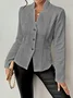 Geometric Dressy Buckle Regular Fit Blazer