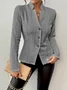 Geometric Dressy Buckle Regular Fit Blazer