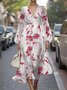 Floral Semi Formal Regular Fit Puff Sleeve Dress