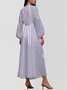Puff Sleeve Geometric Regular Fit Semi Formal Dress