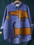 Women's Long Sleeve Shirt Spring/Fall Color1 Floral Split Joint Shawl Collar Daily Going Out Casual Top