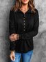 Solid Color Knitted Sweater Simple Women's Single-breasted Lapel Long-sleeved Loose Casual Bottoming Sweatshirt