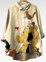 Women's Long Sleeve Shirt Spring/Fall Color1 Floral Split Joint Shawl Collar Daily Going Out Casual Top