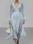 Regular Fit Semi Formal Puff Sleeve Dress