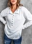 Solid Color Knitted Sweater Simple Women's Single-breasted Lapel Long-sleeved Loose Casual Bottoming Sweatshirt