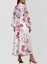 Floral Semi Formal Regular Fit Puff Sleeve Dress